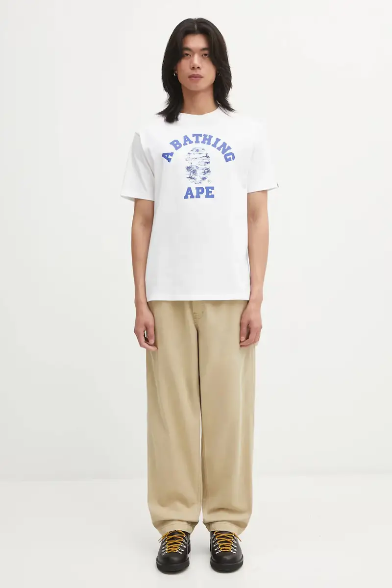 A Bathing Ape T-shirt Uomo Bianco 3816945 miniatura 5