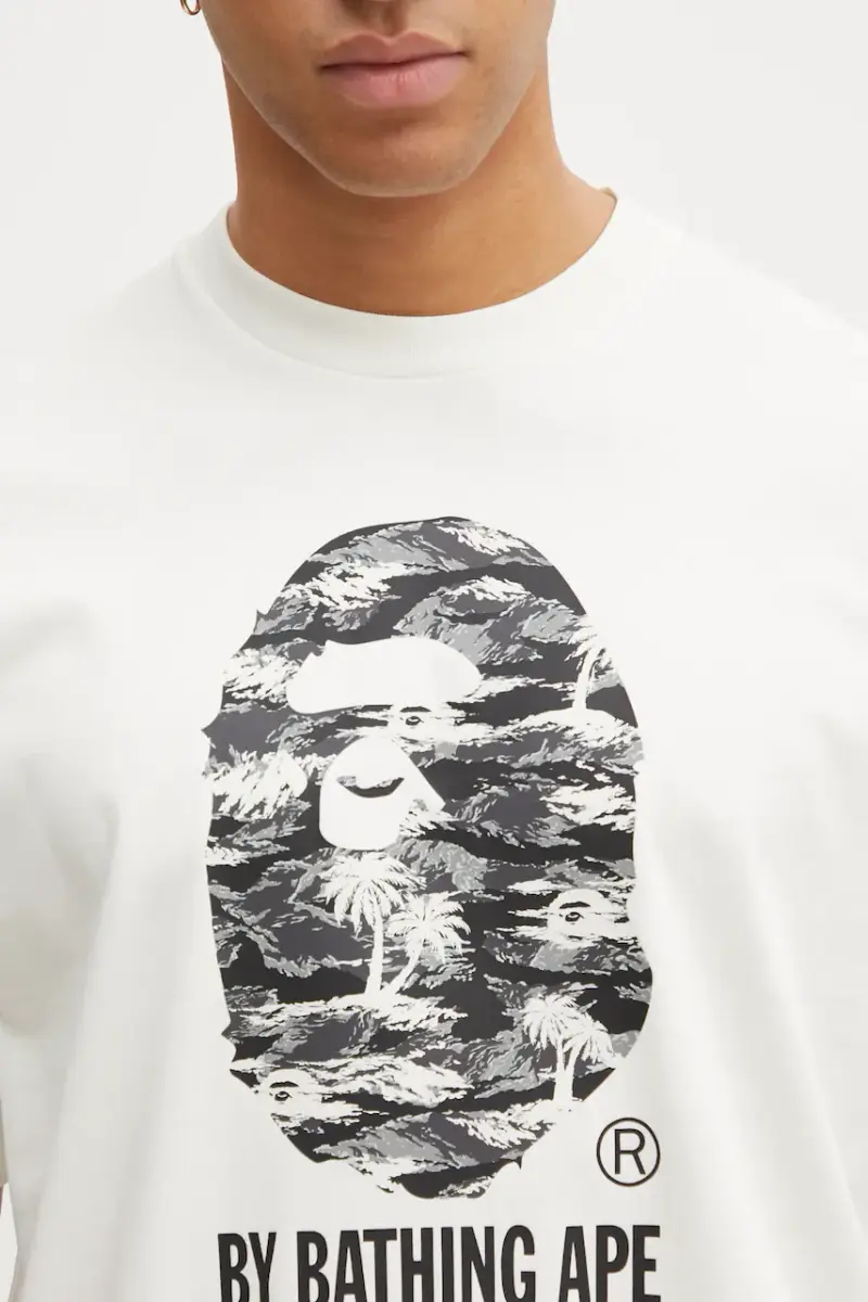 A Bathing Ape T-shirt Uomo Beige 3798473 miniatura 4