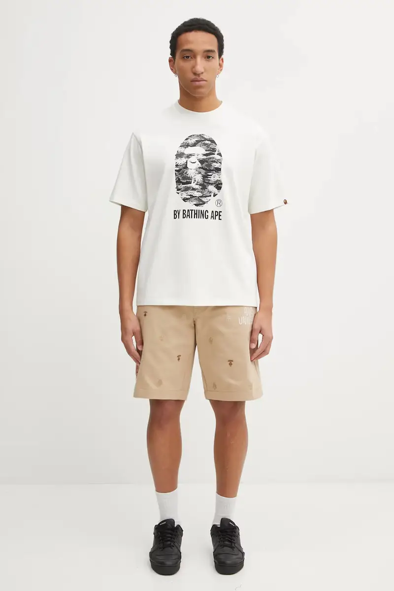 A Bathing Ape T-shirt Uomo Beige 3798473 miniatura 5