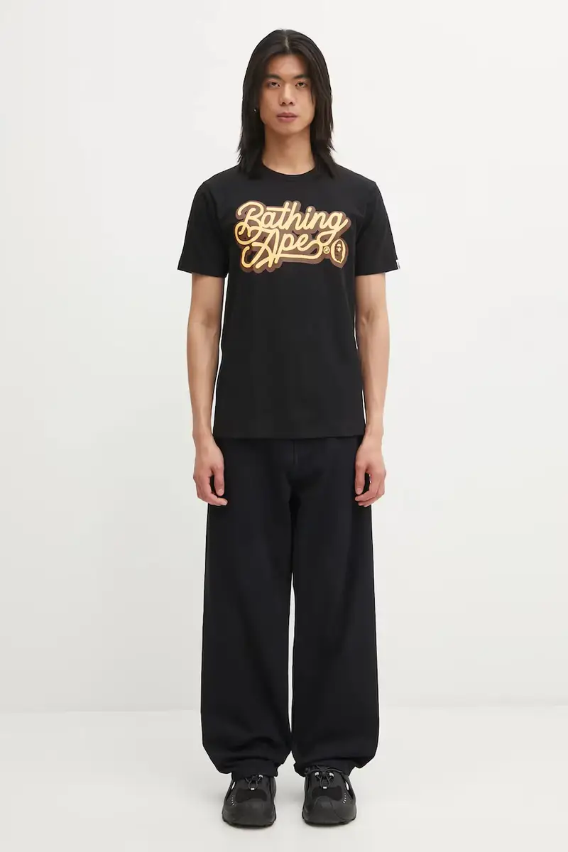 A Bathing Ape T-shirt Uomo Nero 3570519 miniatura 5