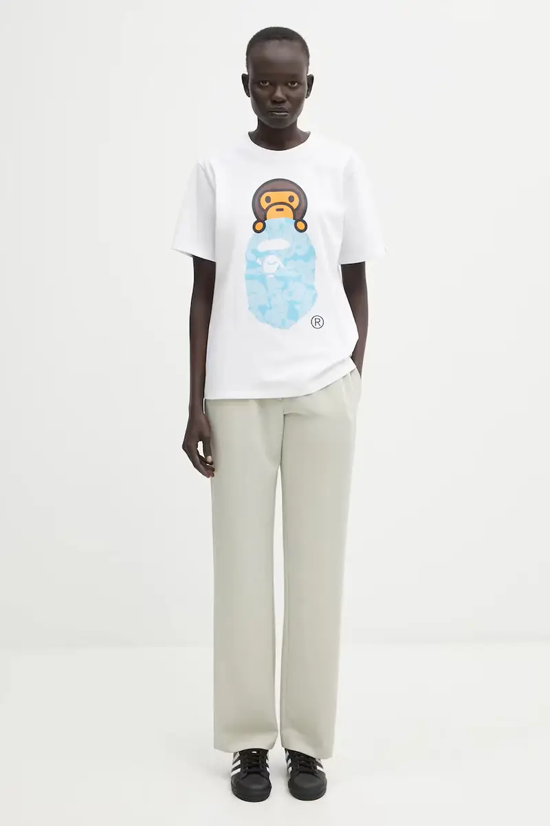 A Bathing Ape T-shirt Donna Bianco 3527836 miniatura 5