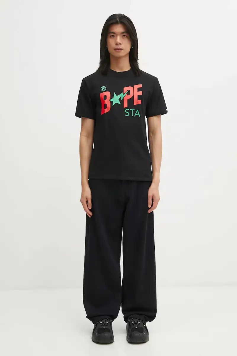 A Bathing Ape T-shirt Uomo Nero 3570511 miniatura 5