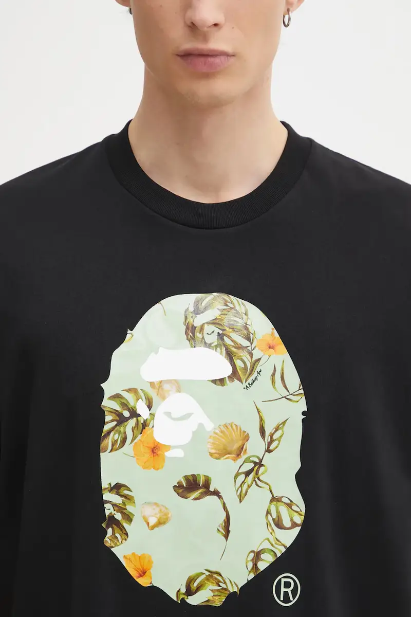A Bathing Ape T-shirt Uomo Nero 3798614 miniatura 4