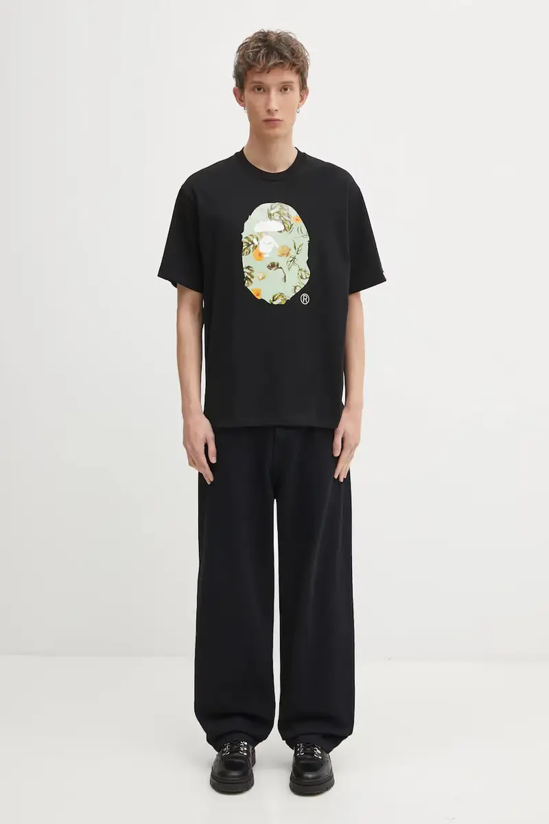 A Bathing Ape T-shirt Uomo Nero 3798614 miniatura 5