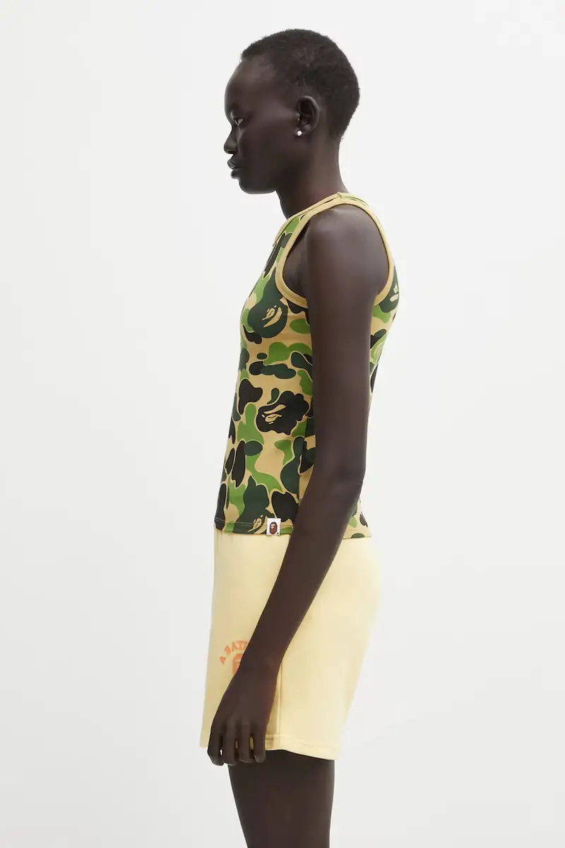 top in cotone ABC Camo Tank Top colore verde 1L30208001 miniatura 2