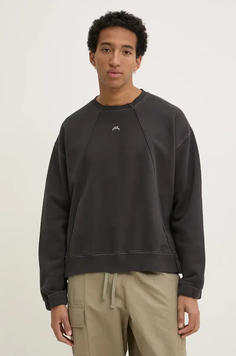 felpa in cotone uomo colore grigio ACWMW198