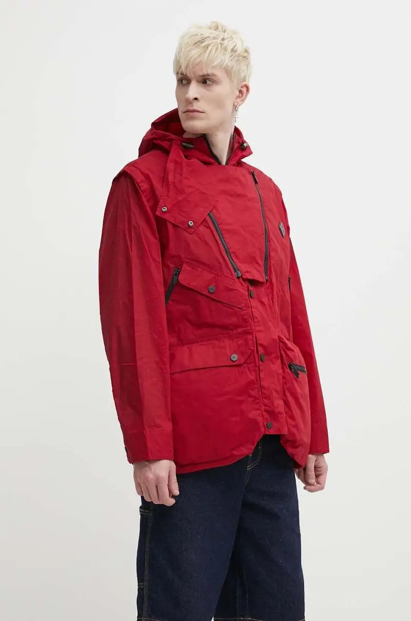 giacca in cotone Cargo Storm Jacket colore rosso ACWMO254