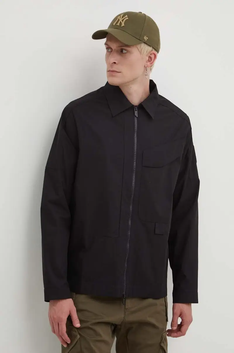giacca in cotone Zip Overshirt colore nero ACWMSH138A