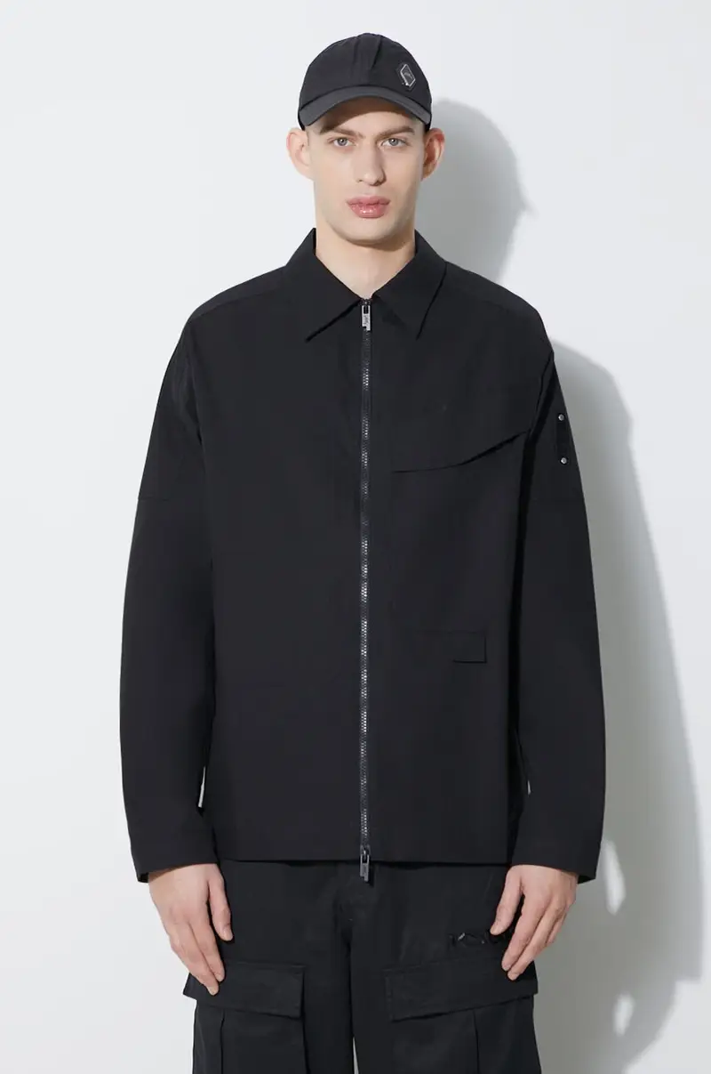 giacca in cotone Zip Overshirt colore nero ACWMSH138A