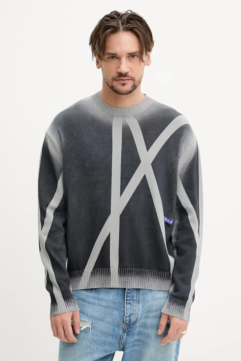 maglione in cotone uomo colore grigio ACWMK196