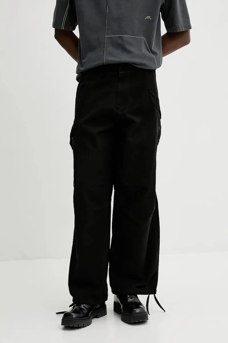 pantaloni in cotone uomo colore nero ACWMB319