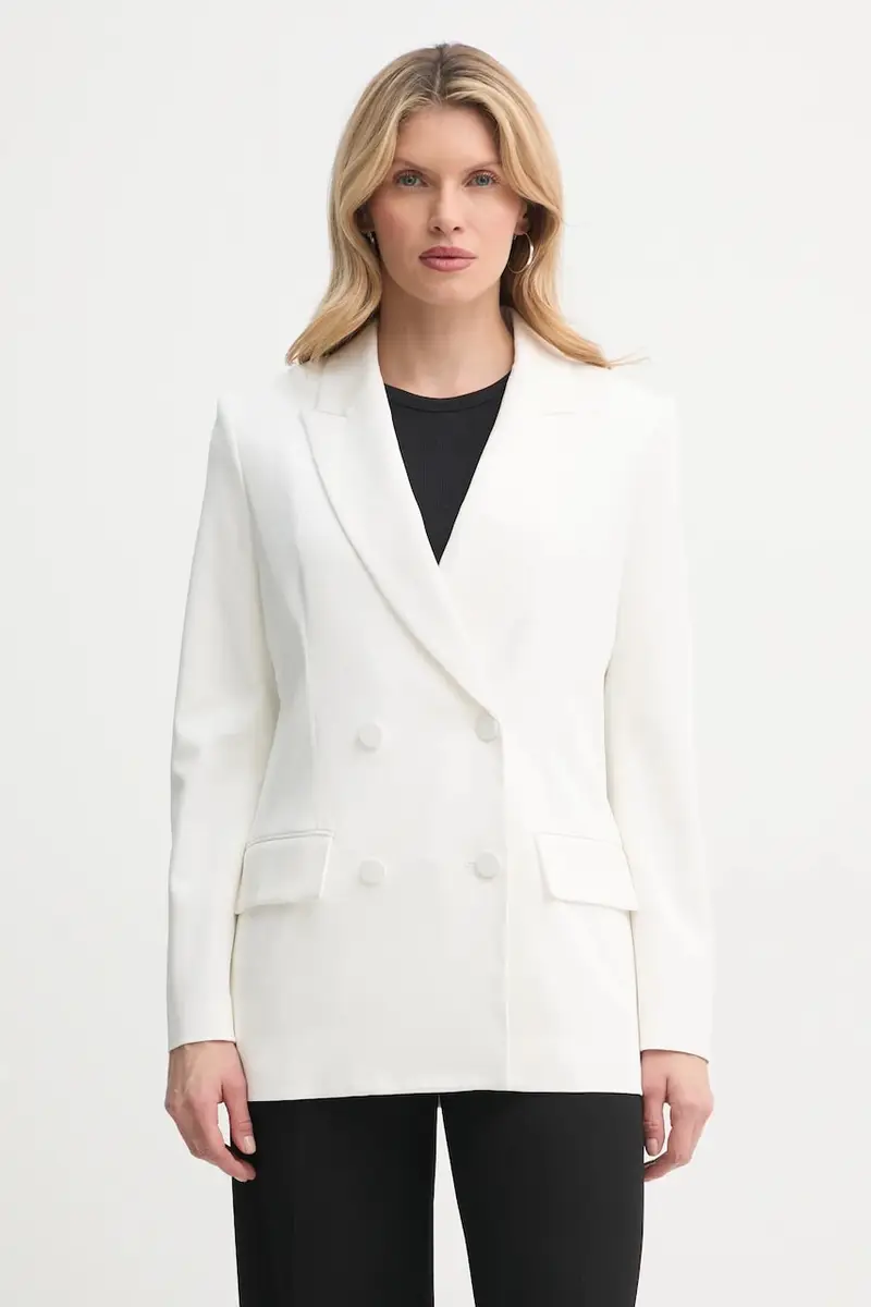 . blazer con aggiunta di lana colore bianco 1JAKT00978