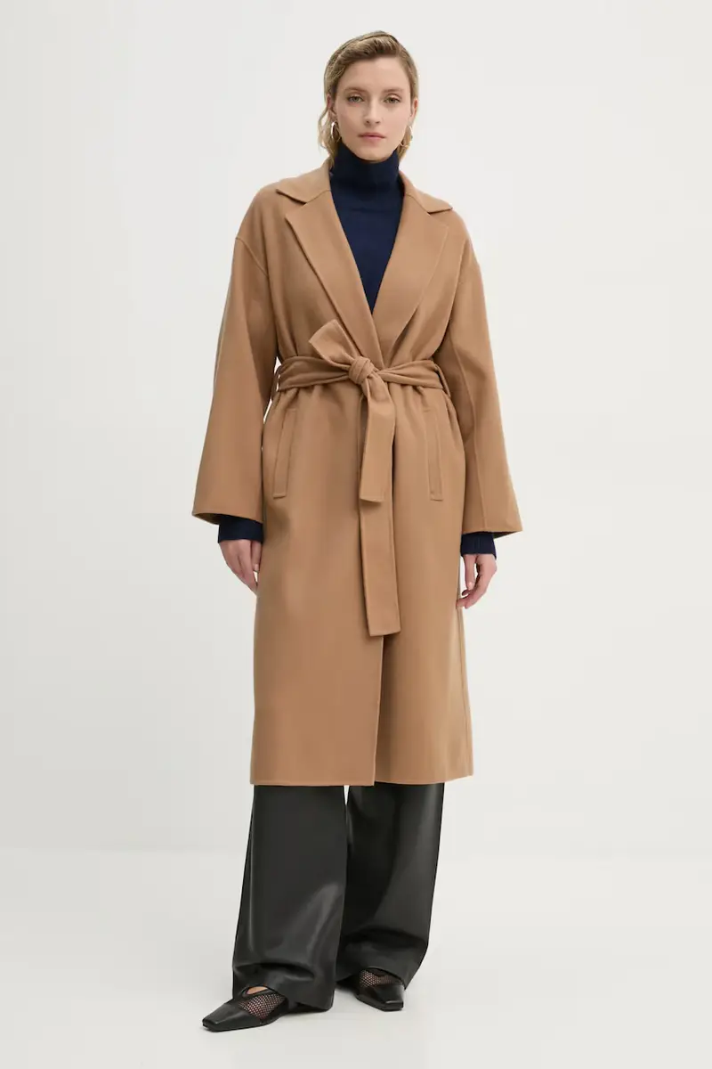 cappotto in lana Peter colore marrone 1JAKT00918 miniatura 2