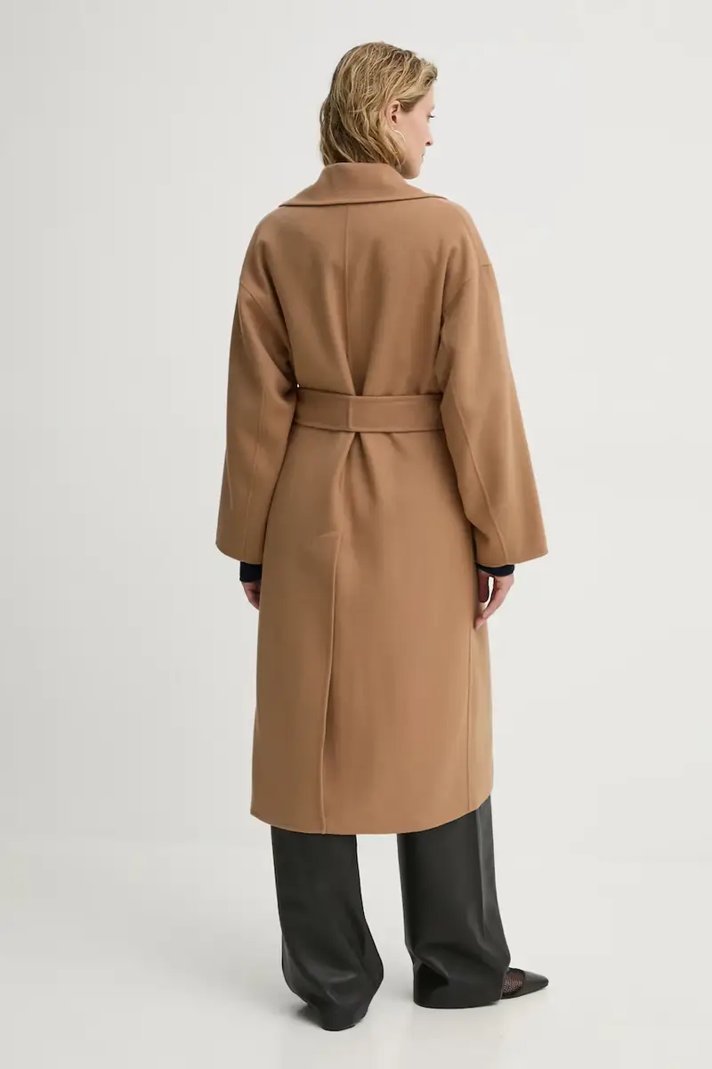 cappotto in lana Peter colore marrone 1JAKT00918 miniatura 3