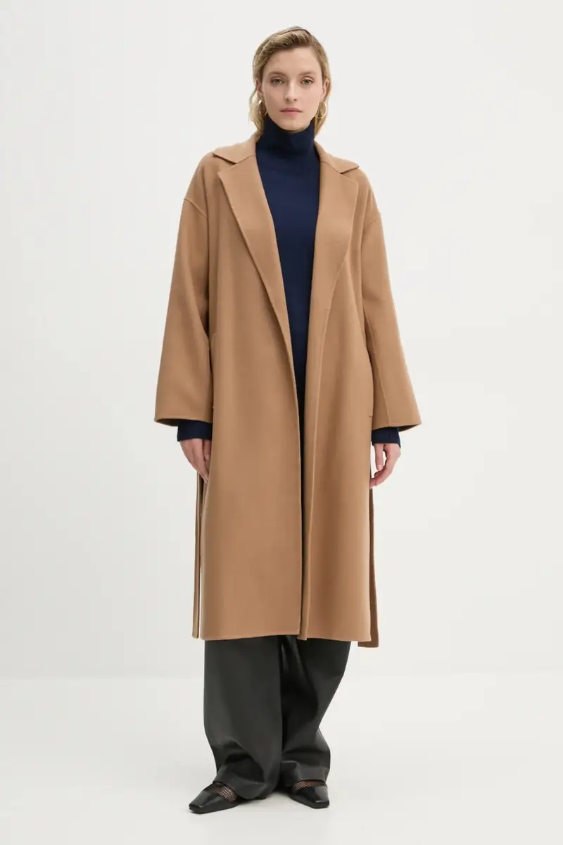 cappotto in lana Peter colore marrone 1JAKT00918 miniatura 4