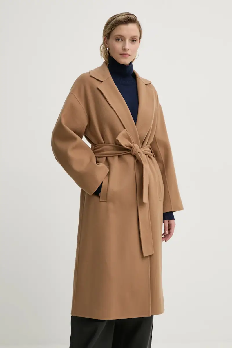 . cappotto in lana Peter colore marrone 1JAKT00918