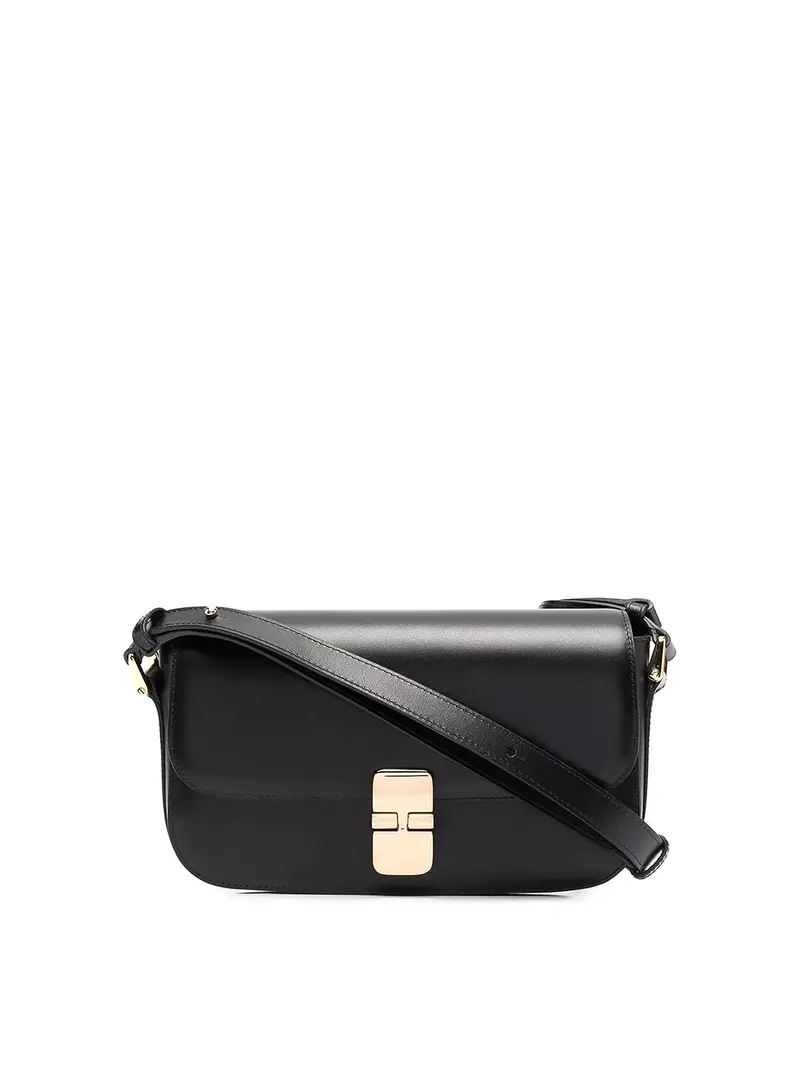 . Borsa Sac Grace in pelle liscia e fermaglio Nero