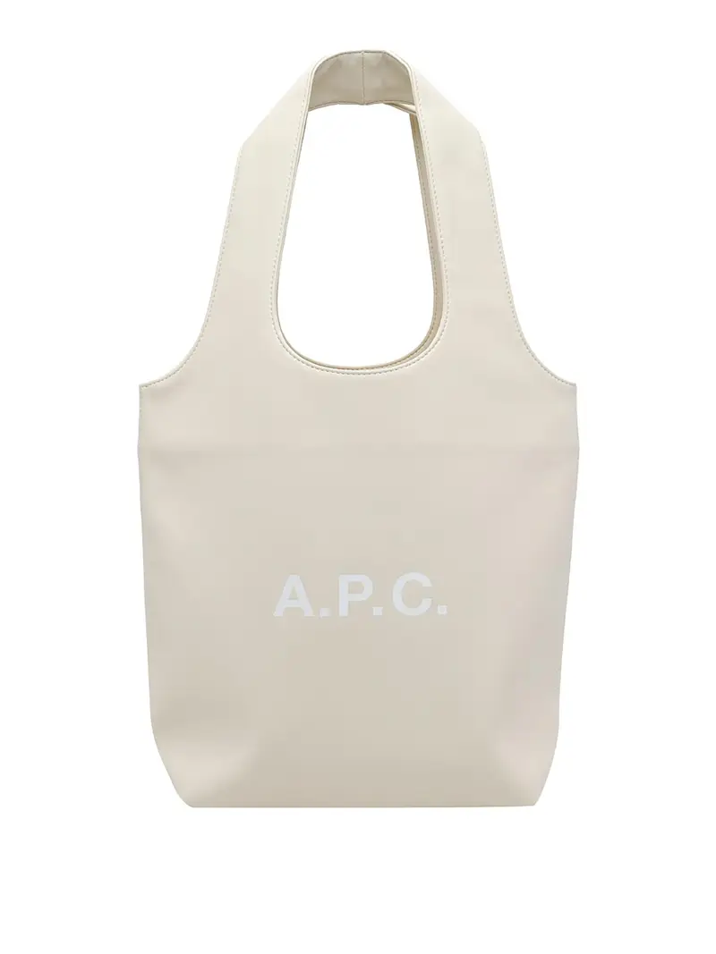 Borsa tote Ninon piccola color burro Bianco