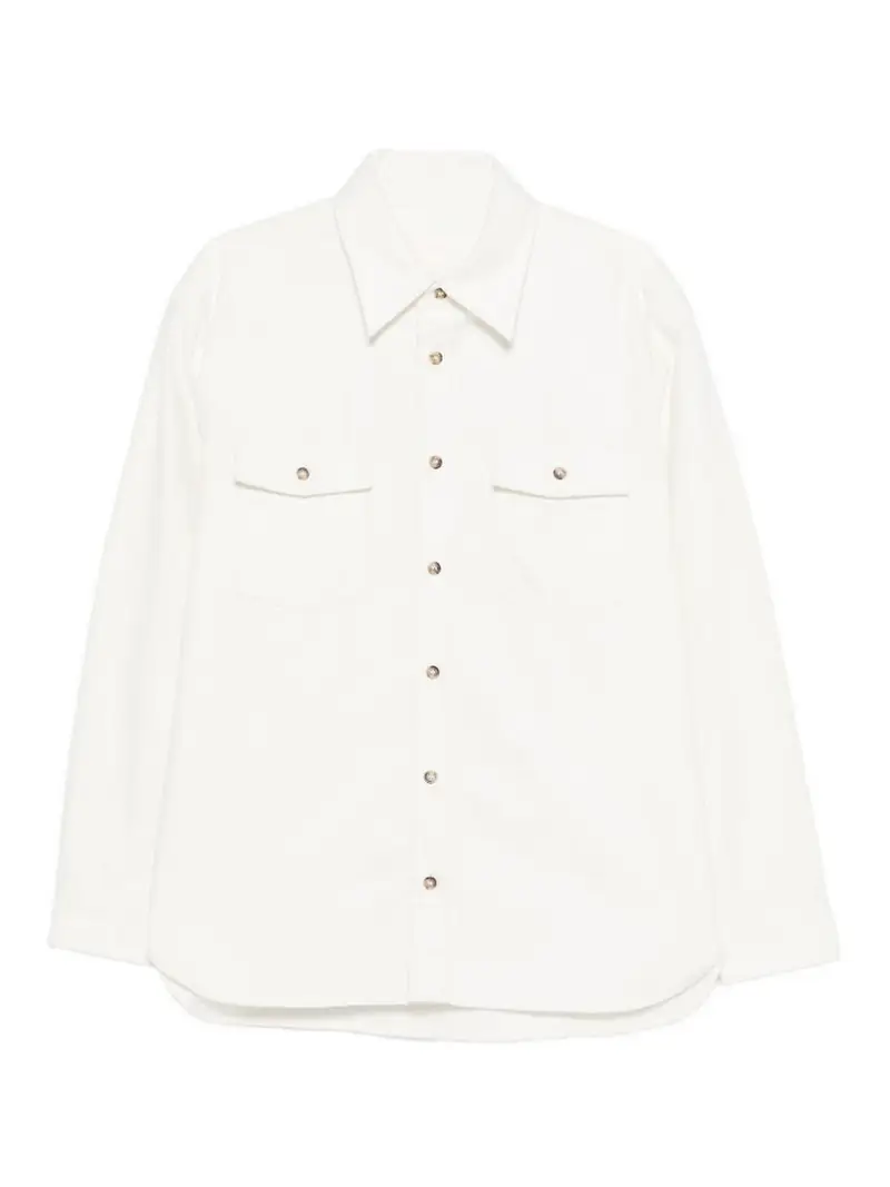 Camicia Con Taschino Bianco