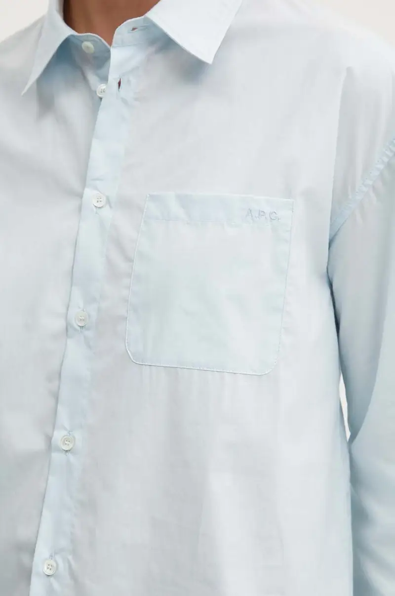 camicia in cotone chemise boyfriend brodee donna colore blu COEVD.F12550 miniatura 5