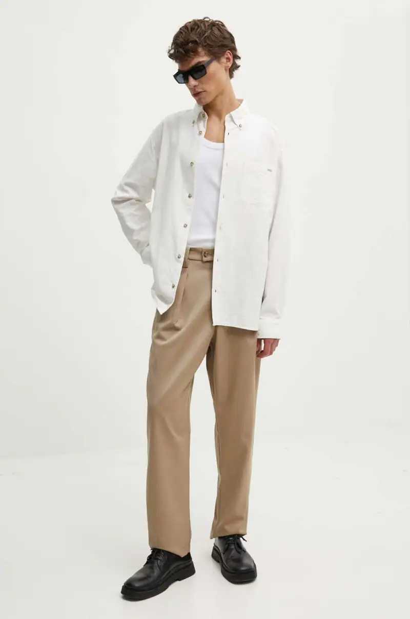 camicia in cotone Chemise Mateo Logo uomo colore bianco COHAH.H12599 miniatura 3