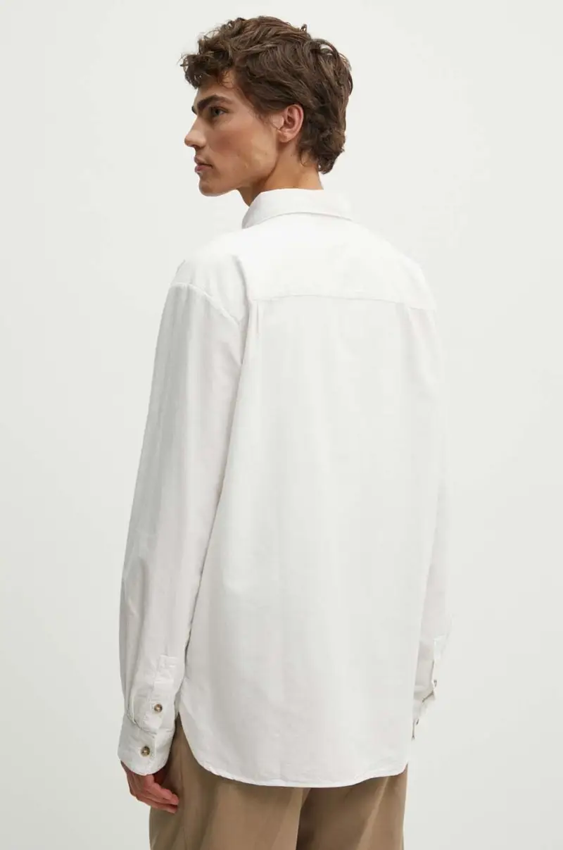 camicia in cotone Chemise Mateo Logo uomo colore bianco COHAH.H12599 miniatura 4