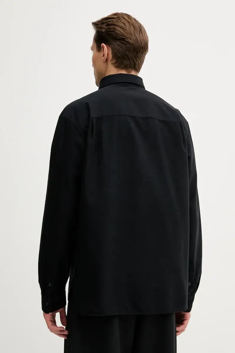 camicia in cotone Chemise Mateo Logo uomo colore bianco COHAH.H12599 Nero miniatura 3