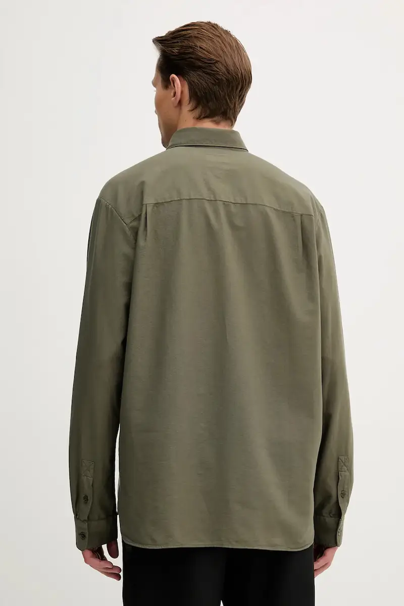 camicia in cotone Chemise Mateo Logo uomo colore bianco COHAH.H12599 Verde miniatura 3