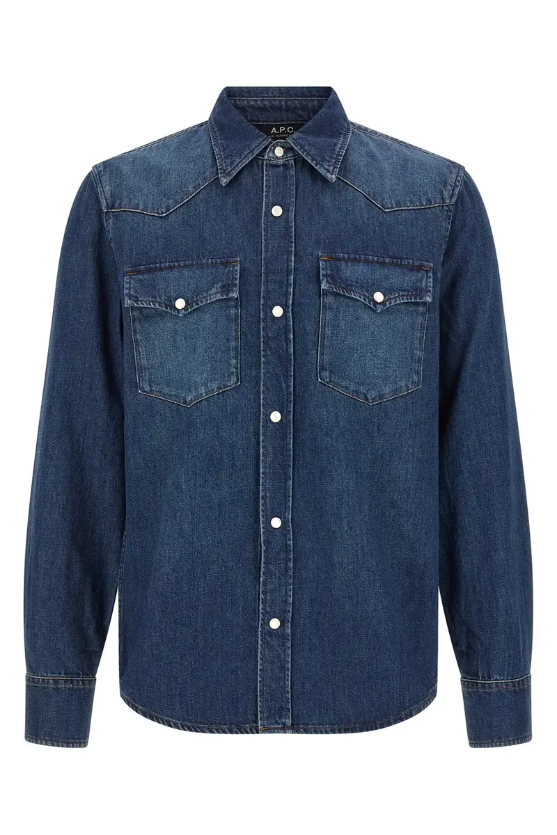 A.p.c. A.p.c. Camicia Western in denim blu