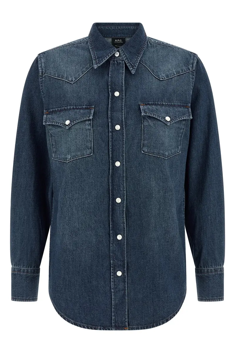 A.p.c. A.p.c. Camicia Western Denim Blu