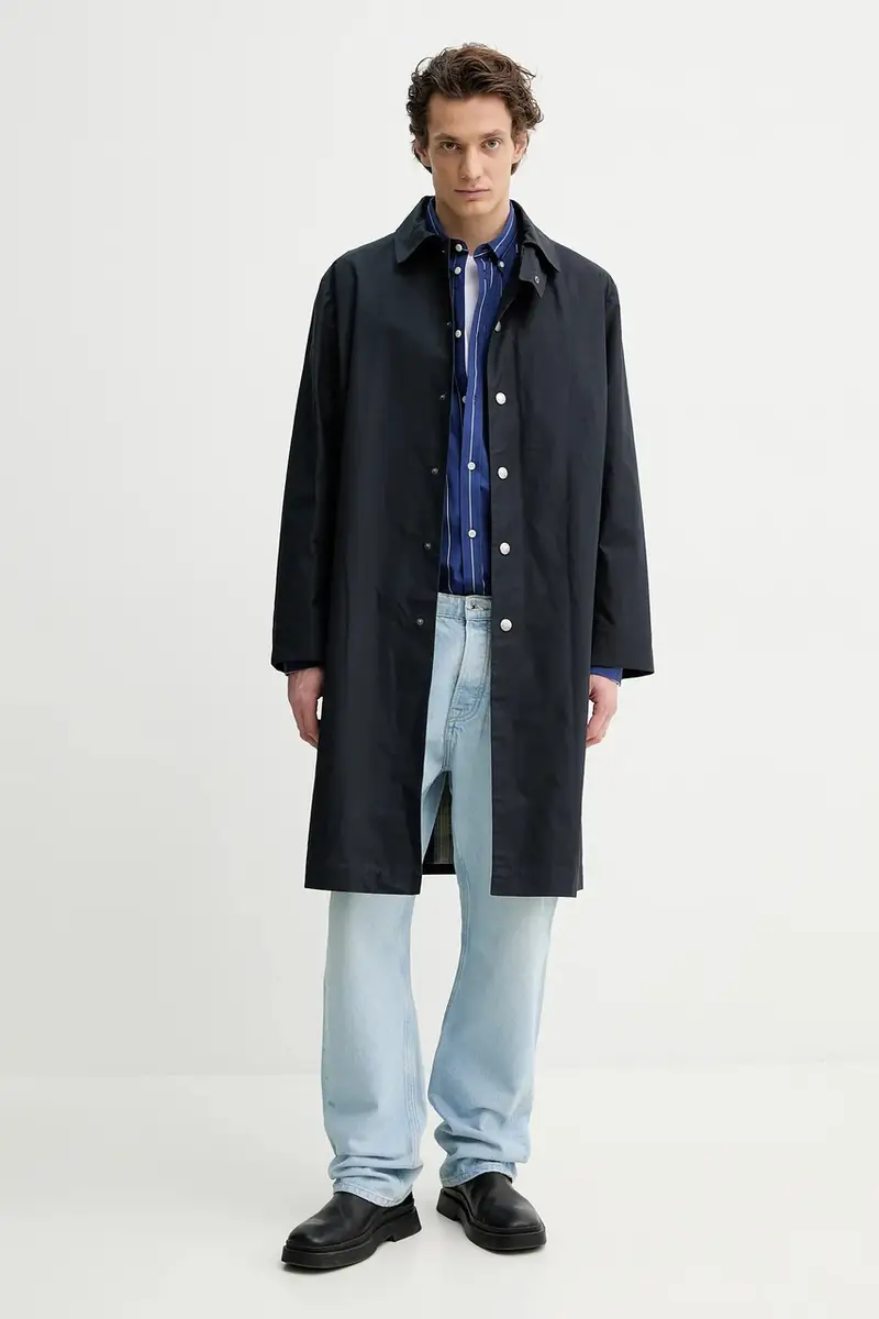 cappotto in cotone mac arthur uomo colore blu navy COERC.H01535 miniatura 2