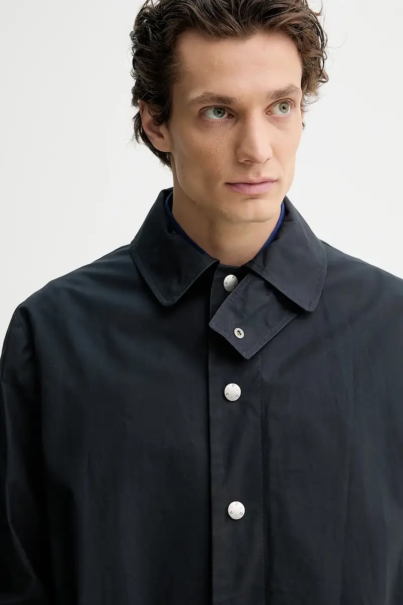 cappotto in cotone mac arthur uomo colore blu navy COERC.H01535 miniatura 5