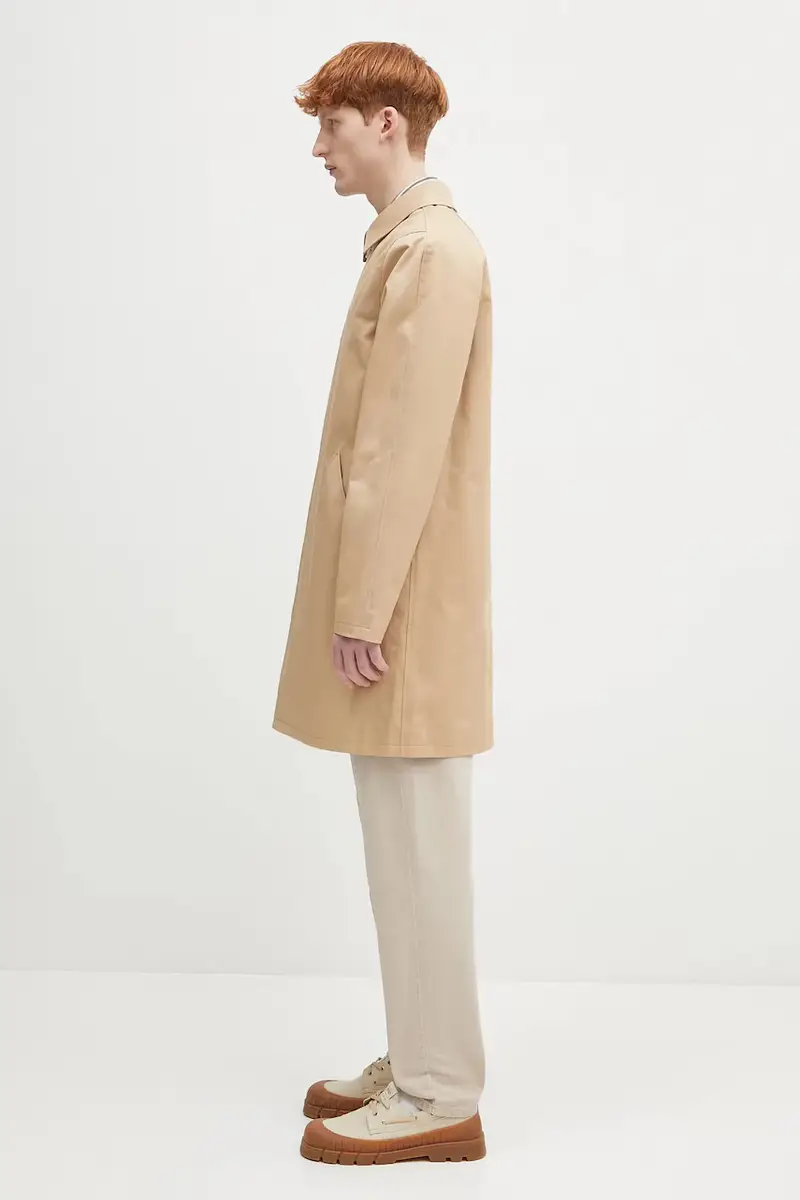 cappotto in cotone mac ville colore beige COZBA.H01103 miniatura 2