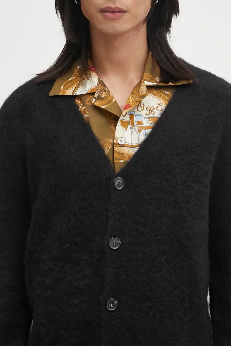 cardigan con lana Cardigan Davis colore nero WPABE.M22330 miniatura 4