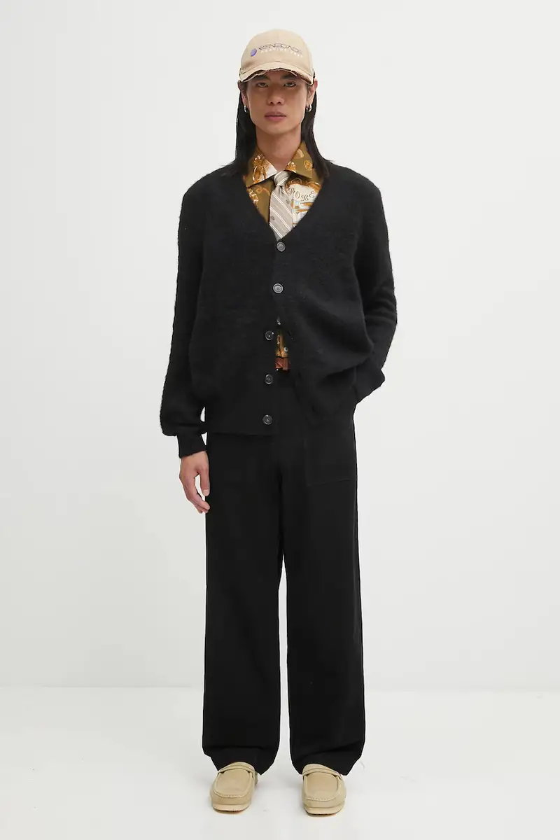 cardigan con lana Cardigan Davis colore nero WPABE.M22330 miniatura 5