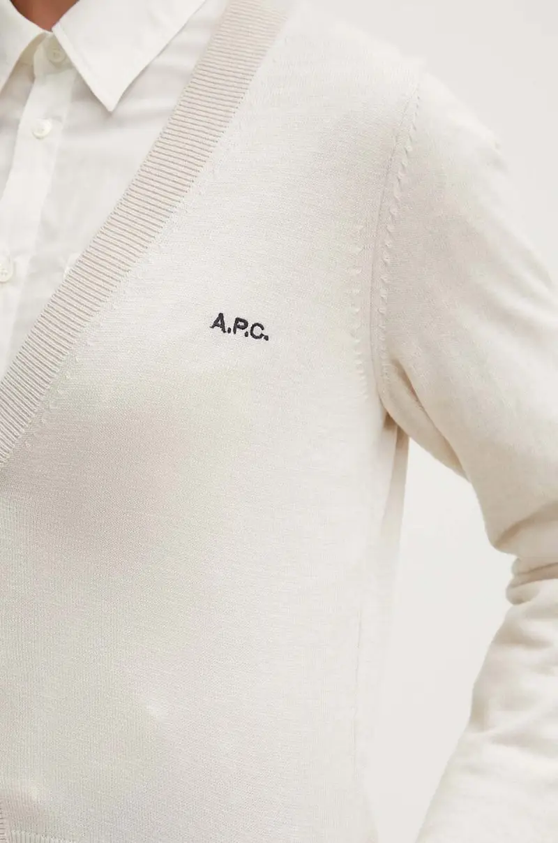 cardigan in cotone cardigan berenice colore beige COGDK.F22266 miniatura 5