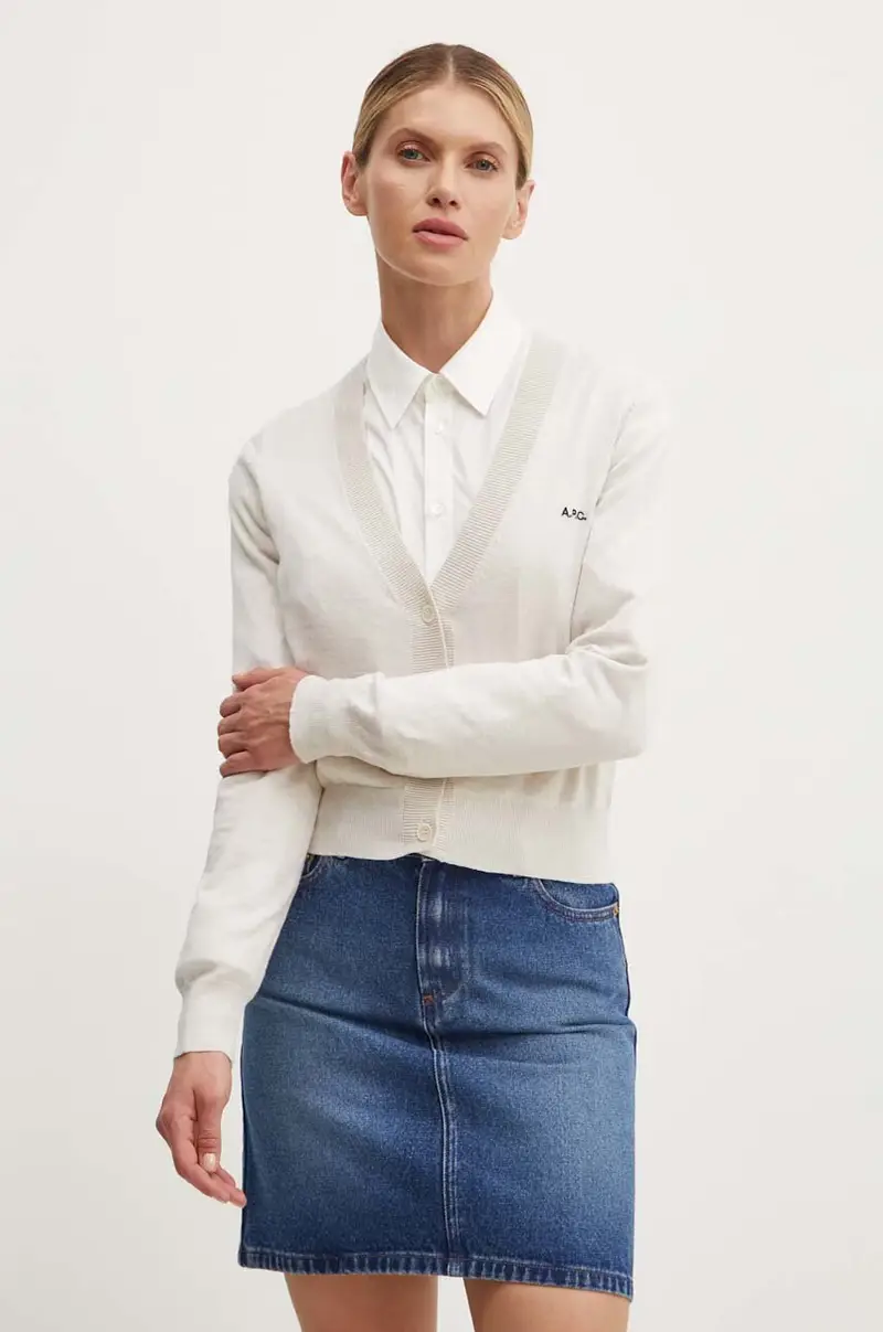 . cardigan in cotone cardigan berenice colore beige COGDK.F22266