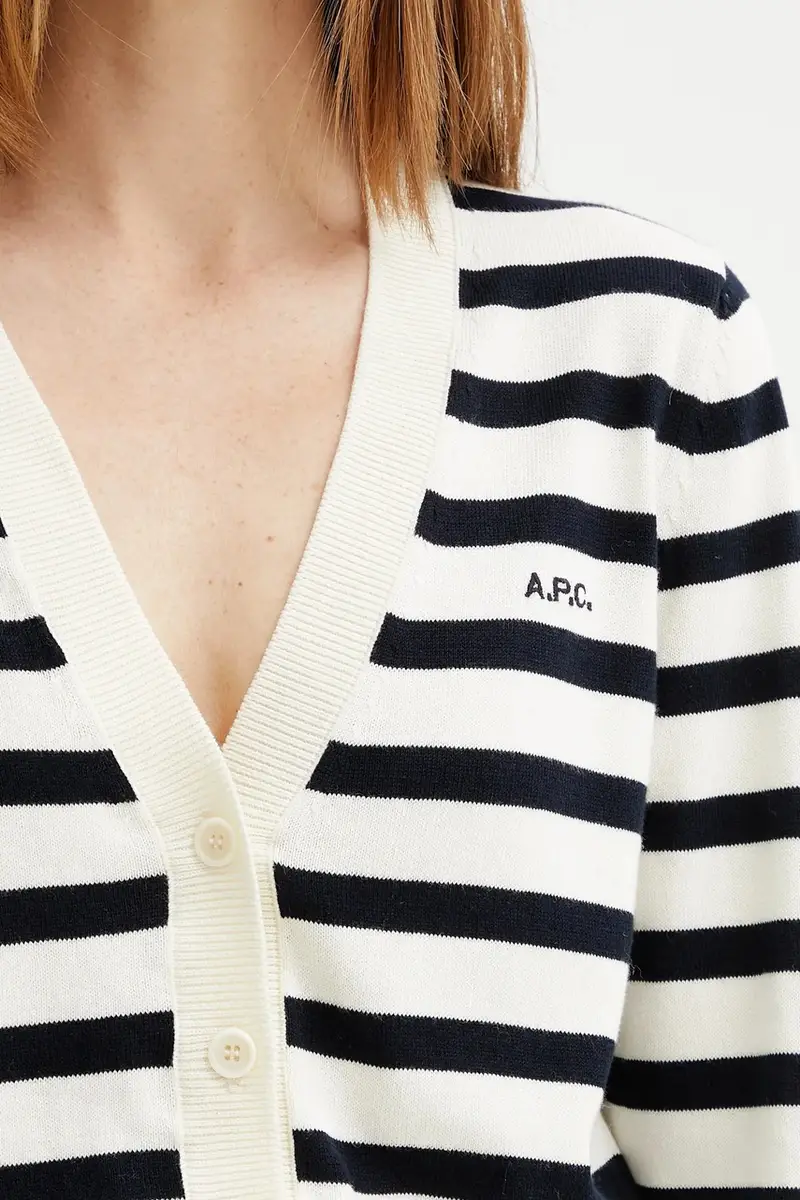 A.P.C. Cardigan Donna Beige 3123410 miniatura 5