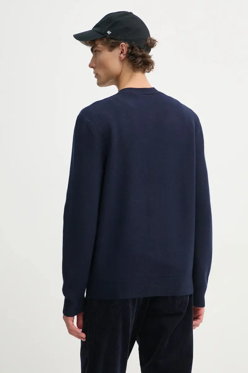 cardigan in lana kenny colore blu navy WVBDK.H22305 miniatura 3