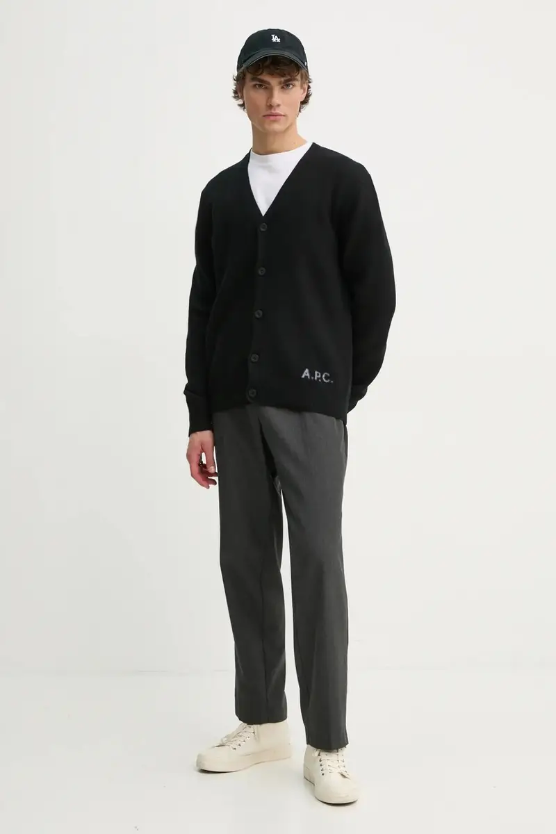 cardigan in lana kenny colore nero WVBDK.H22305 miniatura 2