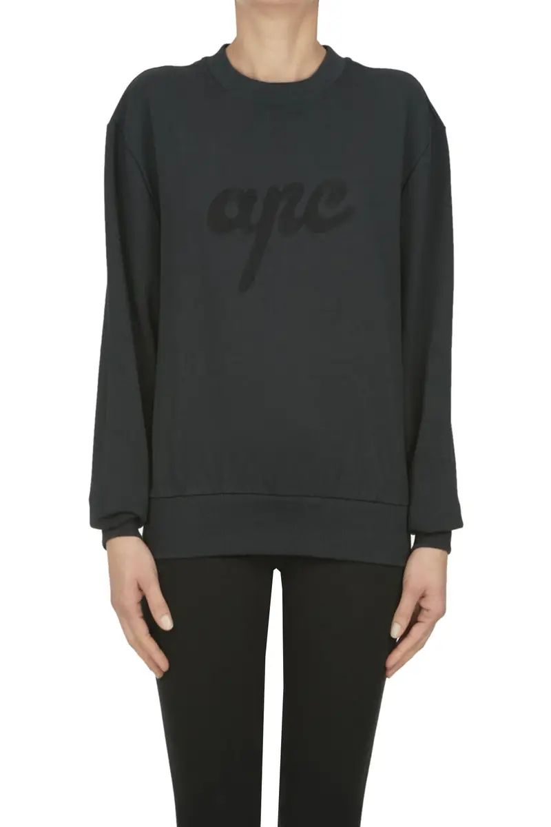 Felpa con logo frontale