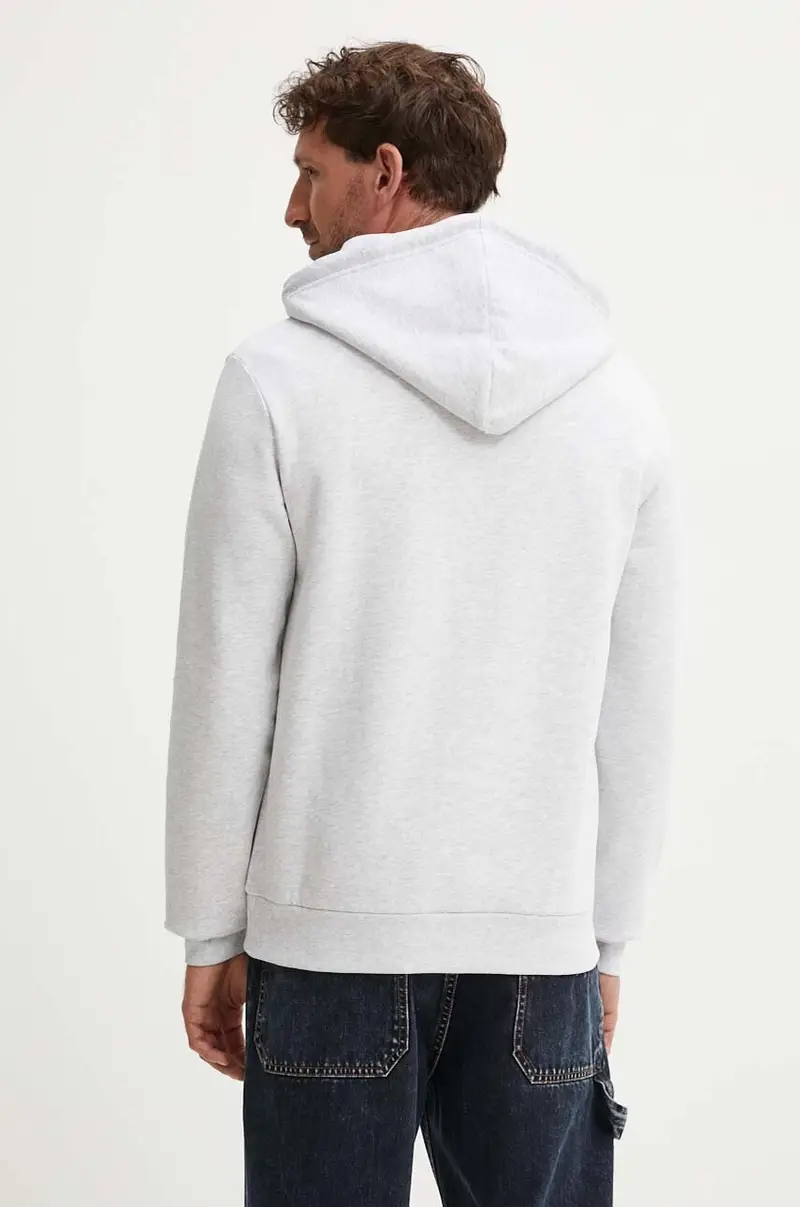 felpa hoodie standard rue madame GOTS colore grigio con cappuccio COHBV.M27914 miniatura 3