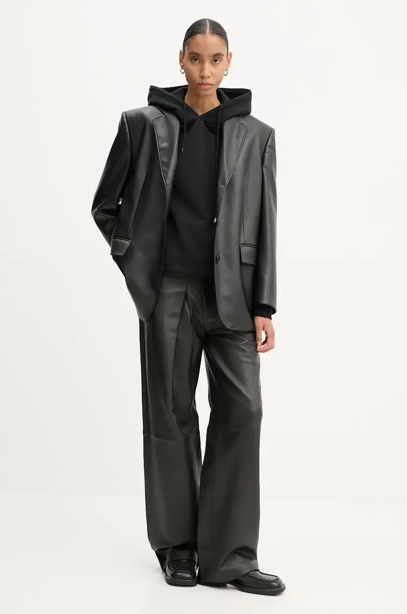 felpa hoodie standard rue madame GOTS colore nero con cappuccio COHBV.M27914 miniatura 2