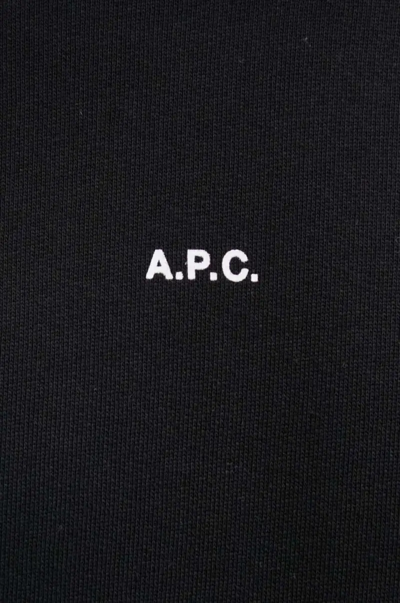 felpa in cotone hoodie boxy micro logo GOTS uomo colore nero con cappuccio COHBX.H27911 miniatura 5