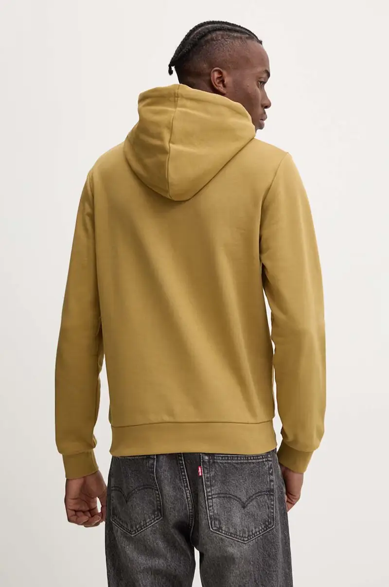 felpa in cotone hoodie standard grand vpc GOTS colore verde con cappuccio con applicazione COHBN.M27908 Giallo miniatura 3