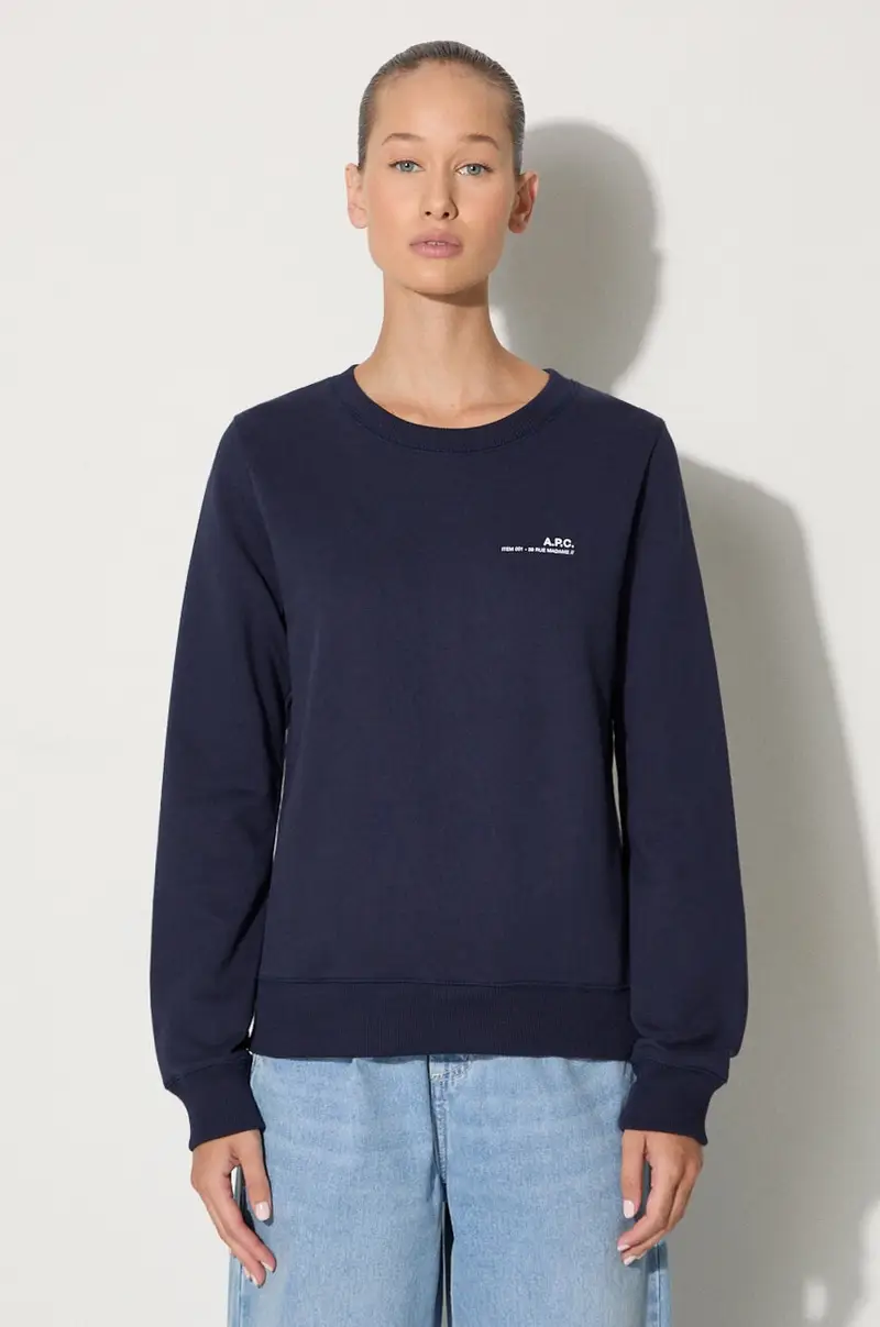 . felpa in cotone Sweat Item F donna Blu navy