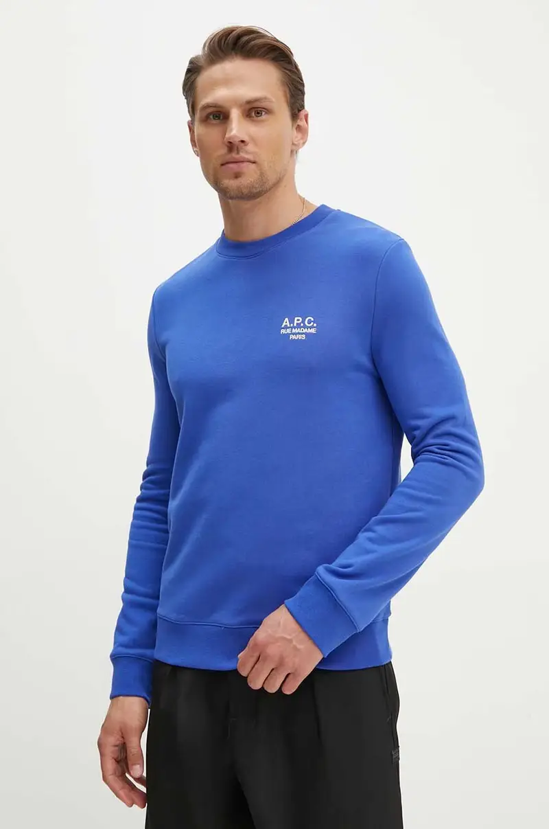 . felpa in cotone sweat rider uomo colore blu COEZD-H27699