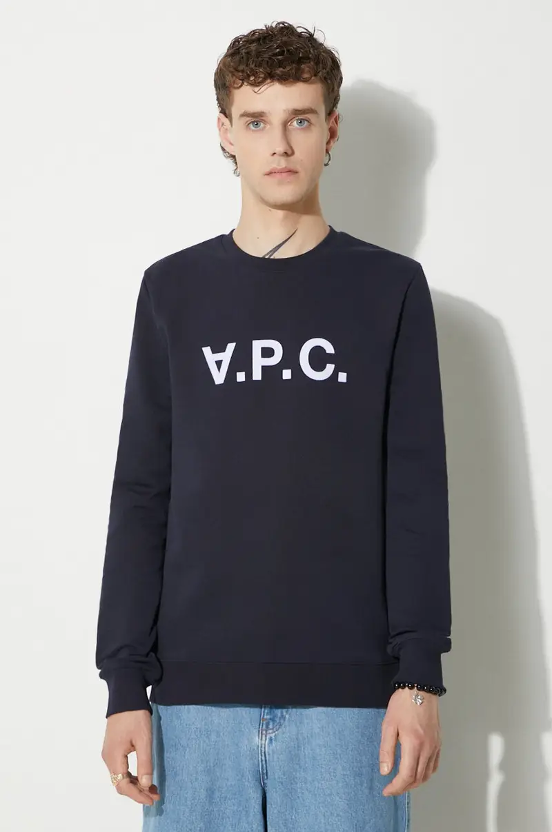 . felpa in cotone Sweat Vpc uomo Blu navy