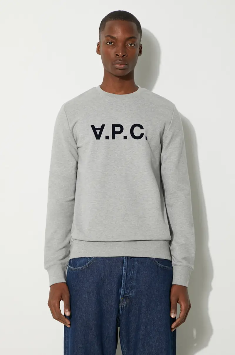 . felpa in cotone Sweat Vpc uomo Grigio