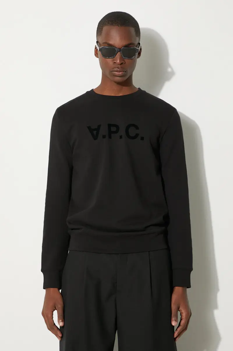 . felpa in cotone Sweat Vpc uomo Nero